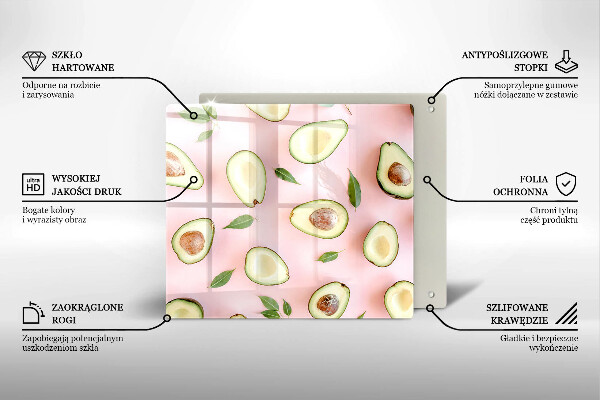 Chopping board Avocado pattern