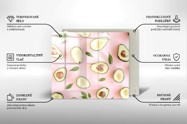 Chopping board Avocado pattern