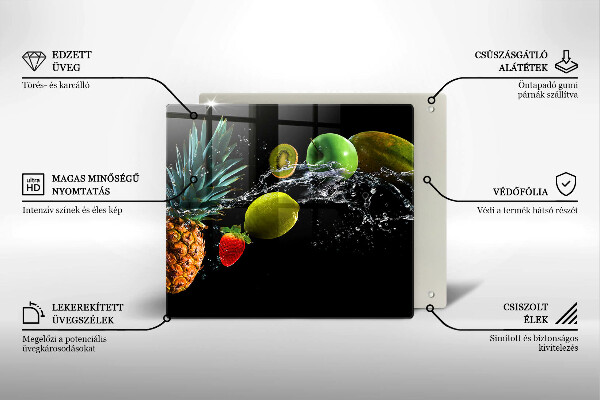 Glass worktop protector Fruits in water