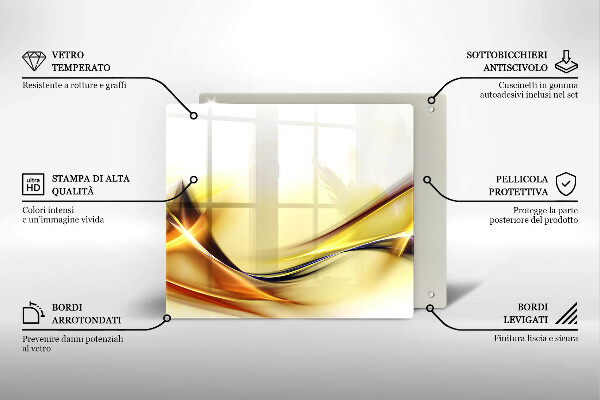 Chopping board Abstraction light lines