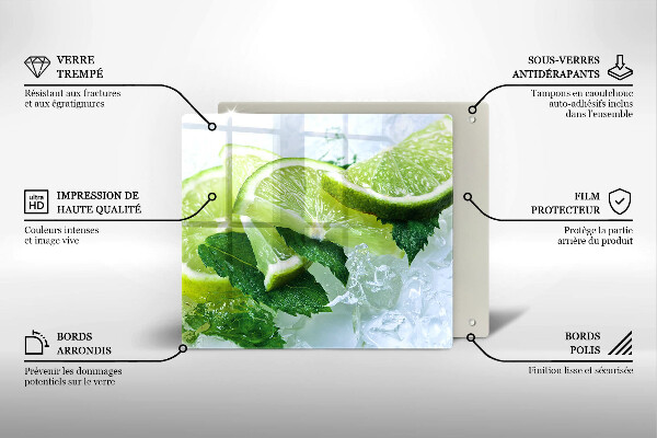 Chopping board Lime mint and ice
