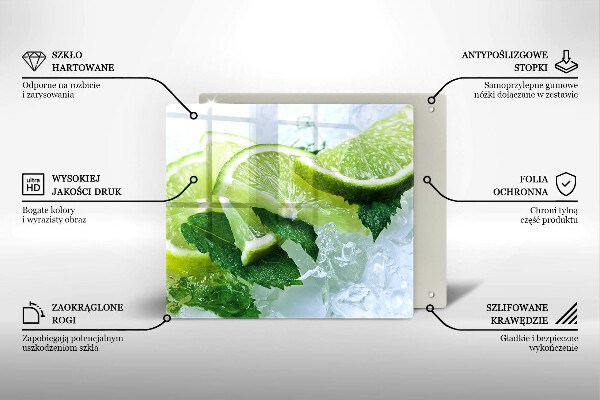 Chopping board Lime mint and ice
