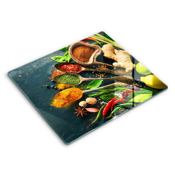 Chopping board Kitchen spices of spoon