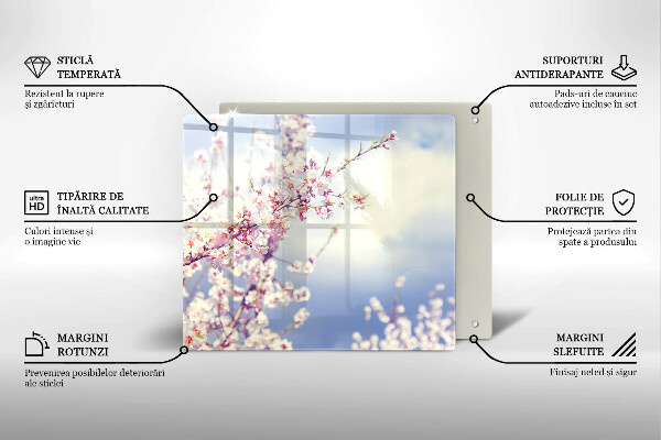 Chopping board A blooming tree