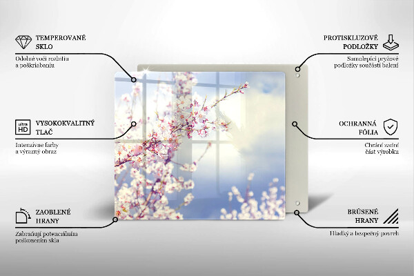 Chopping board A blooming tree