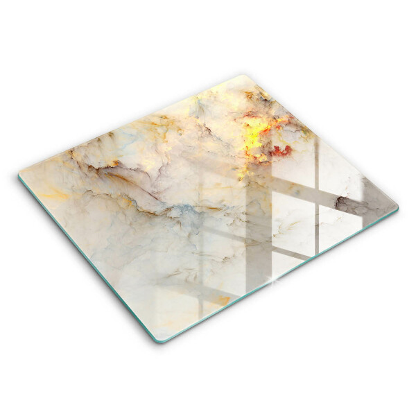 Chopping board Marble texture with gold