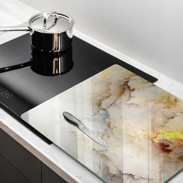 Chopping board Marble texture with gold