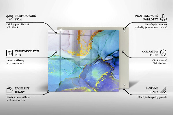 Chopping board Cracked stone gold