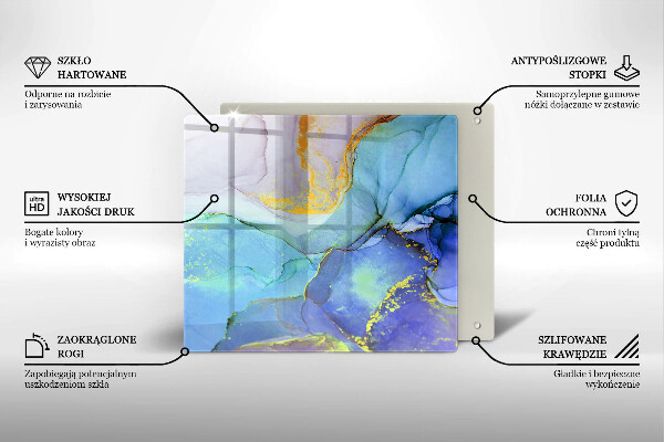 Chopping board Cracked stone gold