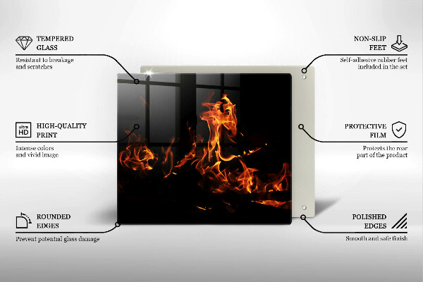 Chopping board Fire flame