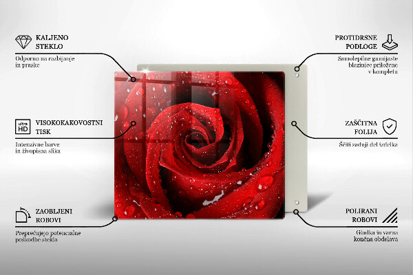 Chopping board Rose flower petals