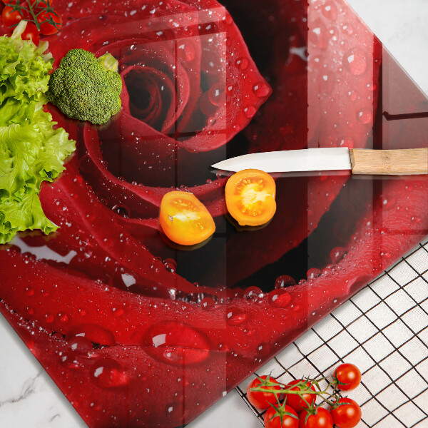 Chopping board Rose flower petals