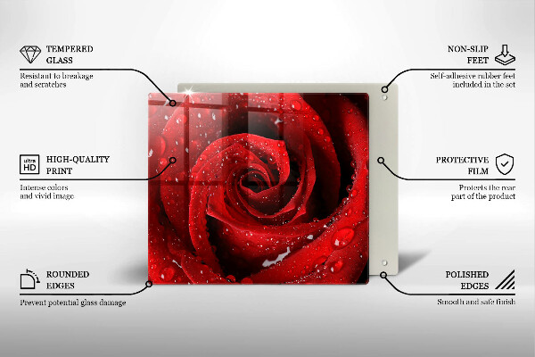 Chopping board Rose flower petals