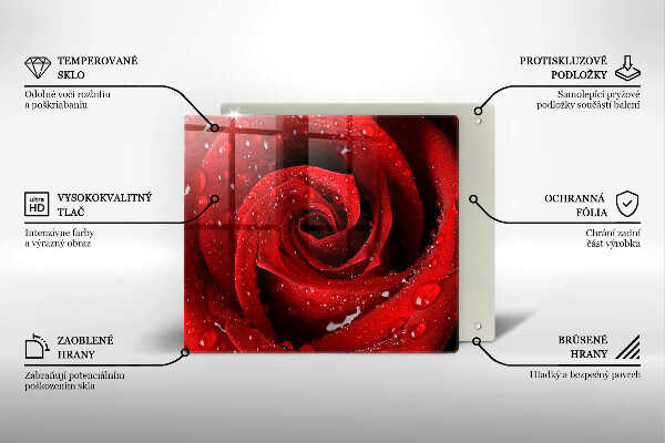 Chopping board Rose flower petals