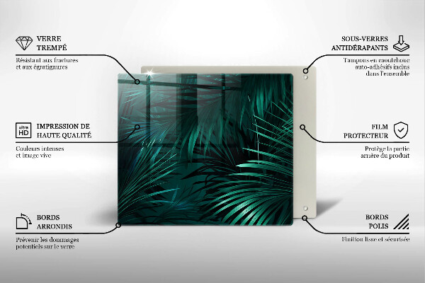 Chopping board Wild jungle leaves