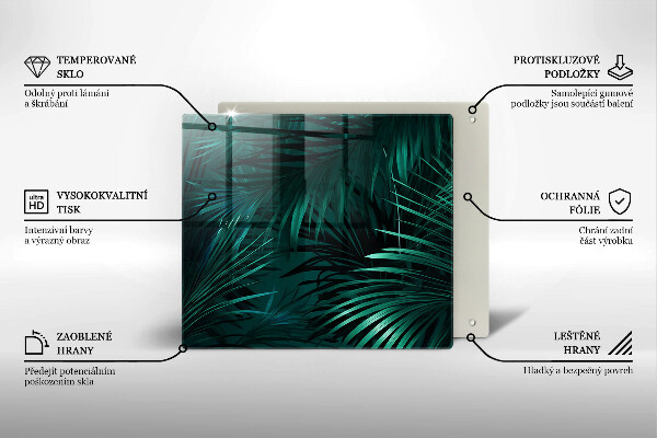 Chopping board Wild jungle leaves