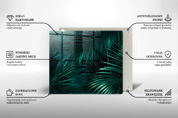 Chopping board Wild jungle leaves