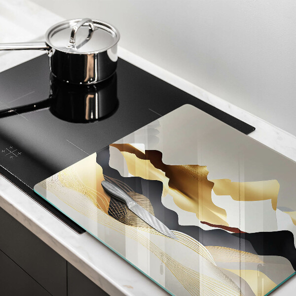 Chopping board Abstraction of golden mountains