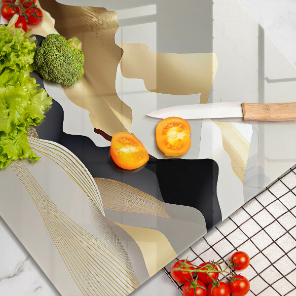 Chopping board Abstraction of golden mountains