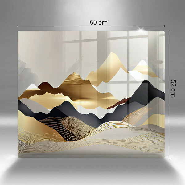Chopping board Abstraction of golden mountains