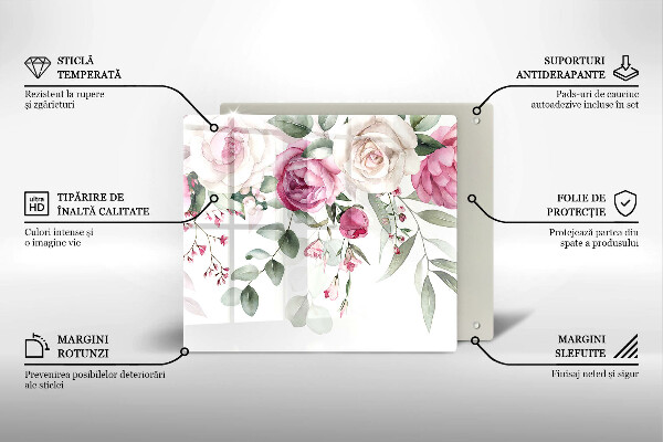 Chopping board Watercolor roses