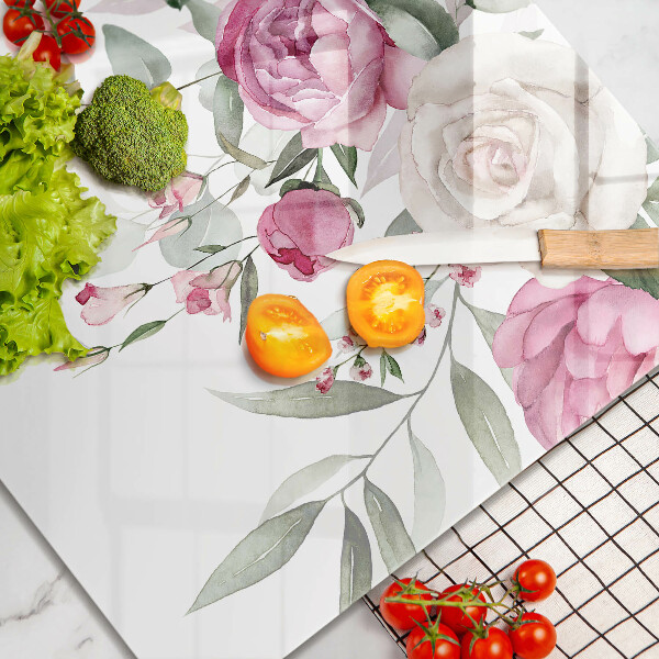 Chopping board Watercolor roses