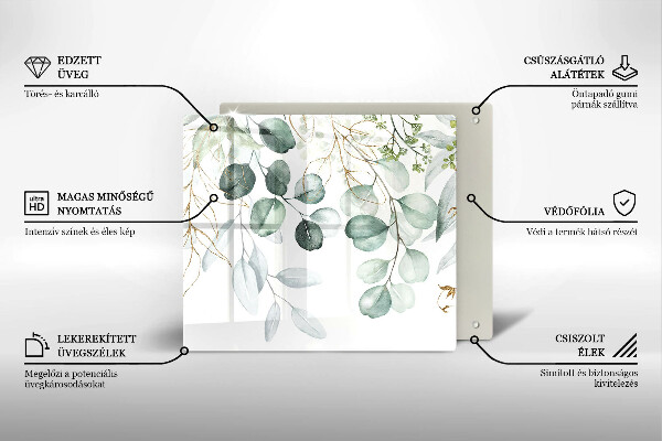 Chopping board Painted plants