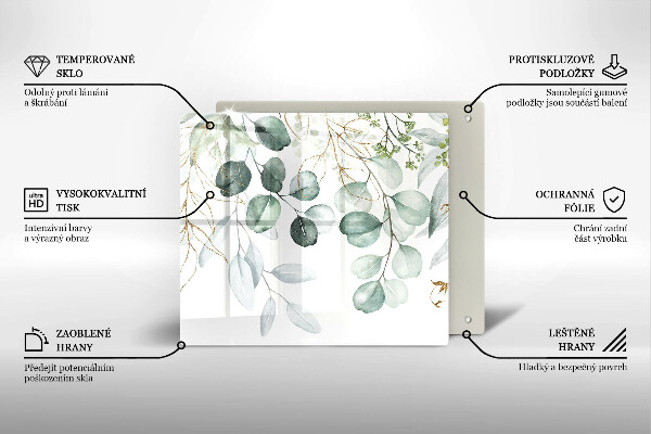 Chopping board Painted plants