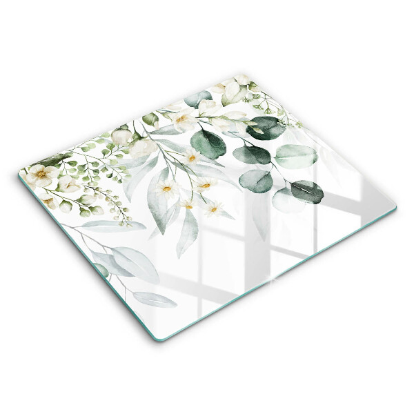 Chopping board Watercolor plants