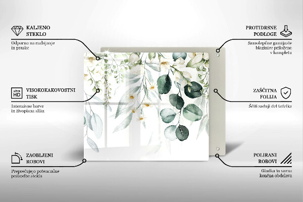 Chopping board Watercolor plants