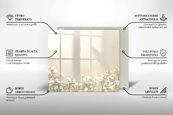 Worktop saver large Boho flowers