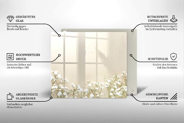 Worktop saver large Boho flowers