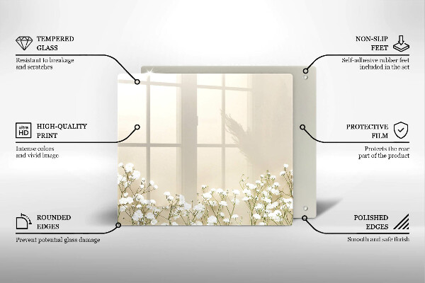 Worktop saver large Boho flowers