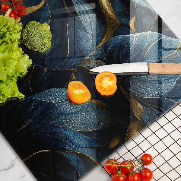 Worktop saver large Decorative leaves with gold