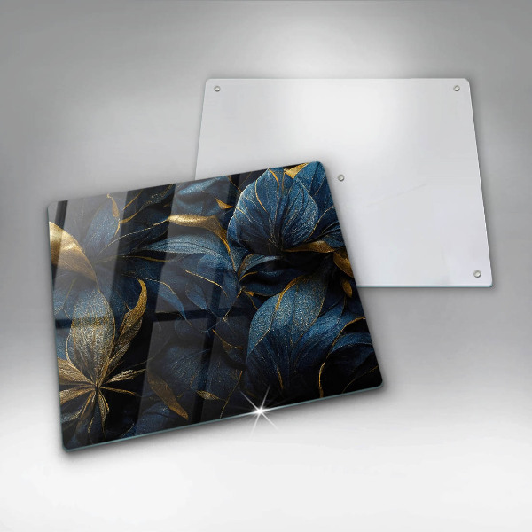 Worktop saver large Decorative leaves with gold