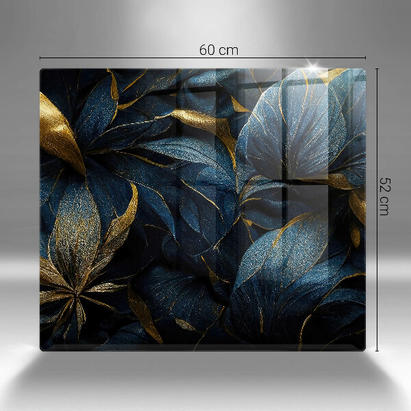 Worktop saver large Decorative leaves with gold
