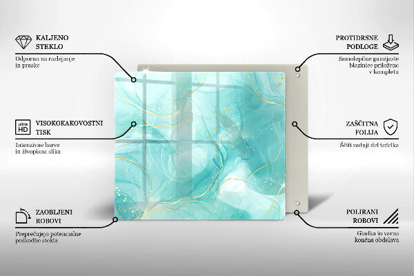 Worktop saver large Blue-gold abstraction