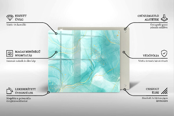 Worktop saver large Blue-gold abstraction