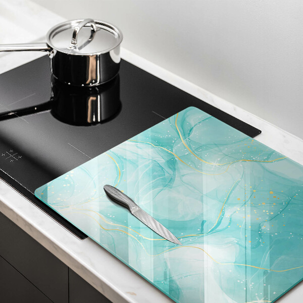 Worktop saver large Blue-gold abstraction