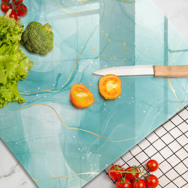 Worktop saver large Blue-gold abstraction