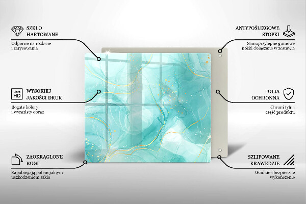 Worktop saver large Blue-gold abstraction