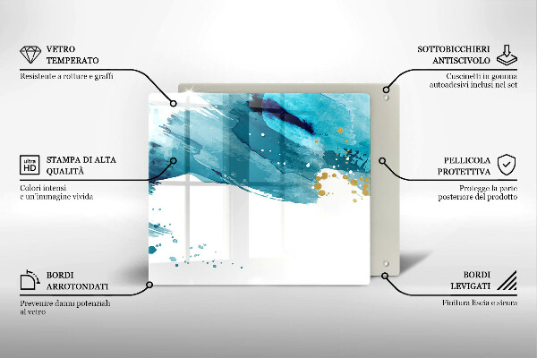 Worktop saver large Blue spots