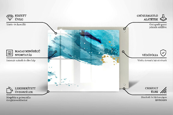 Worktop saver large Blue spots