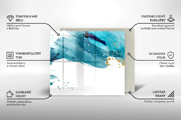 Worktop saver large Blue spots