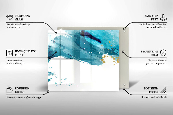 Worktop saver large Blue spots