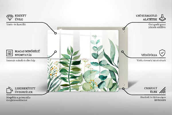 Chopping board Plant leaves illustration