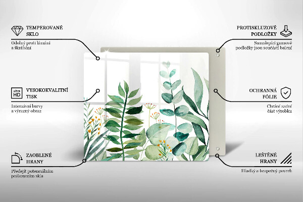 Chopping board Plant leaves illustration