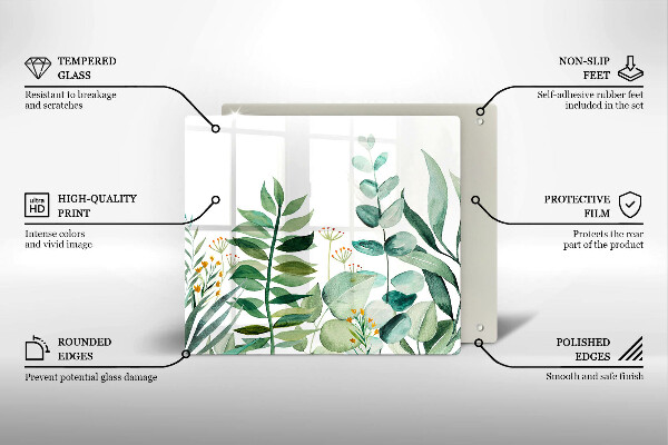 Chopping board Plant leaves illustration