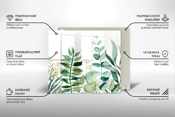 Chopping board Plant leaves illustration