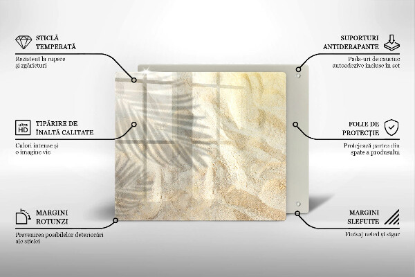 Chopping board Palm sand and leaves